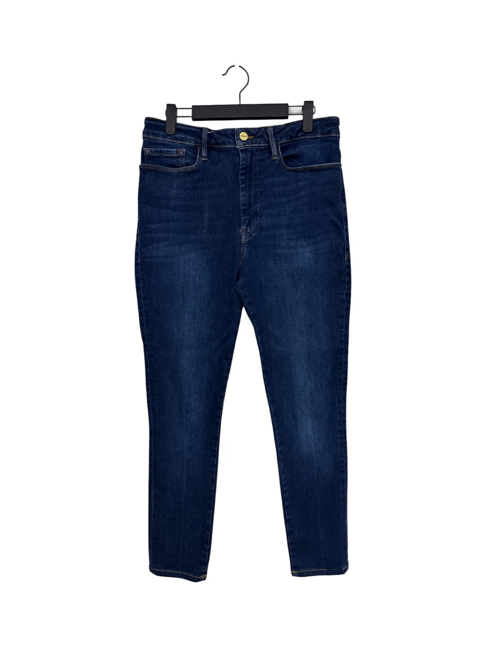 FRAME “Le One Skinny” Jeans Keller Wash Dark Indigo High Rise Women’s 2